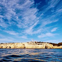 Buy canvas prints of Light house in Carvoeiro Portugal by Hubert Skiba