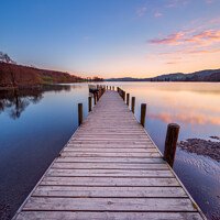 Buy canvas prints of Coniston Jetty at sunset by George Robertson