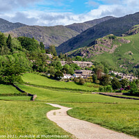 Buy canvas prints of Looking over to Coniston Village and Coppermines Valley  by George Robertson