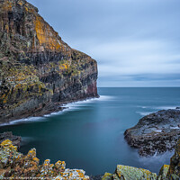 Buy canvas prints of The dramatic cliffs at Whaligoe Haven  by George Robertson