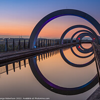 Buy canvas prints of Reflections of Falkirk Wheel by George Robertson