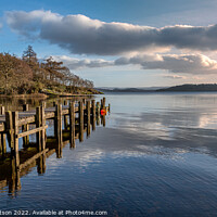 Buy canvas prints of Jetty at Sallochy Bay on Loch Lomond by George Robertson