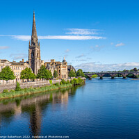 Buy canvas prints of Perth City Centre and River Tay by George Robertson