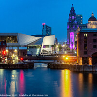 Buy canvas prints of Liverpool Waterfront at night by George Robertson