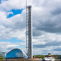 Buy canvas prints of Glasgow Science Centre and the TS Queen Mary by George Robertson