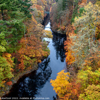 Buy canvas prints of Autumn colours at Killiecrankie, Scotland by George Robertson