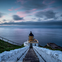 Buy canvas prints of St Abbs Head lighthouse sunset by George Robertson