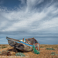 Buy canvas prints of Abandoned fishing boat at Dungeness by George Robertson