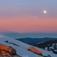 Buy canvas prints of Belt of Venus and moon over Cairn Gorm by George Robertson