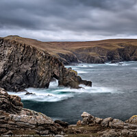 Buy canvas prints of Sea Arch at Strathy Point by George Robertson