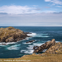 Buy canvas prints of The island of Garbh-eilean near Strathy Point by George Robertson