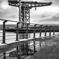 Buy canvas prints of Reflections of the Titan Crane in Clydebank by George Robertson