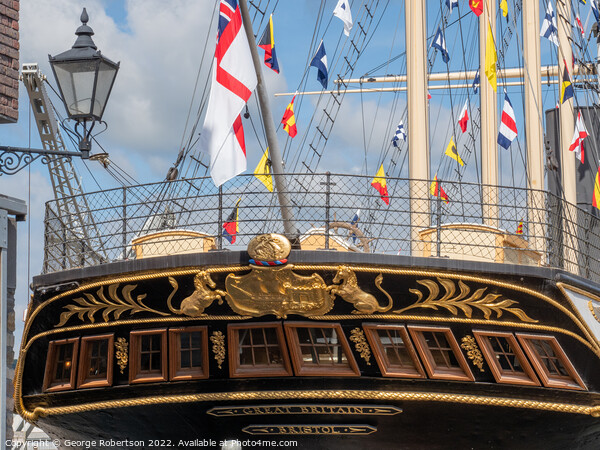 The stern section of Brunel's historic SS Great Britain at Bristol Picture Board by George Robertson