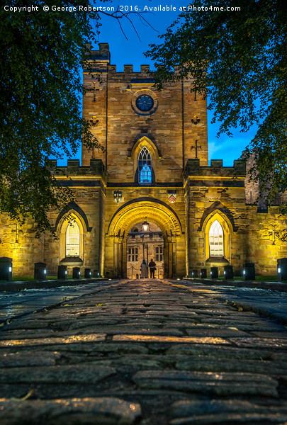 Entrance to Durham Castle Picture Board by George Robertson