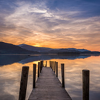 Buy canvas prints of Sunset Derwent Water by George Robertson