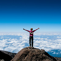 Buy canvas prints of  Above the clouds on Kilimanjaro by George Robertson