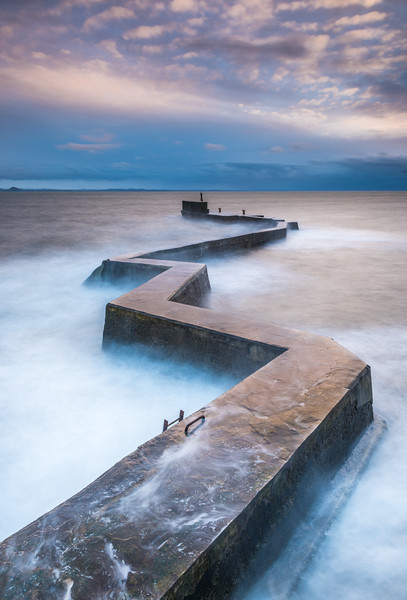 Breakwater at St Monans Picture Board by George Robertson