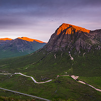 Buy canvas prints of Buchaille Etive Mor on a summer evening by George Robertson