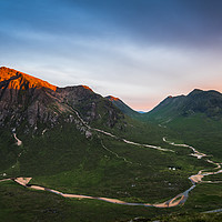 Buy canvas prints of Alpenglow on Buachaille Etive Mor  by George Robertson