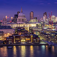 Buy canvas prints of St Pauls Cathedral by night by George Robertson