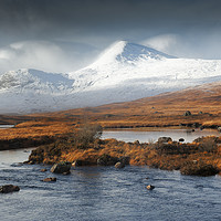 Buy canvas prints of Snows on Rannoch Moor Hills by George Robertson