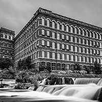 Buy canvas prints of Old J&P Coats Anchor Thread Mill on River Cart, Pa by George Robertson