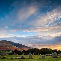 Buy canvas prints of Castlerigg Stone Circle at sunrise by George Robertson