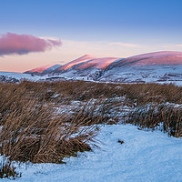 Buy canvas prints of Winter Sunrise on Skiddaw by George Robertson
