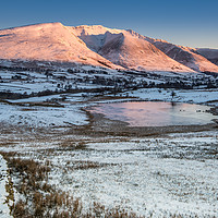 Buy canvas prints of Winter sunrise on Blencathra by George Robertson