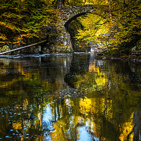Buy canvas prints of The Bridge at the Hermitage, Dunkeld by George Robertson