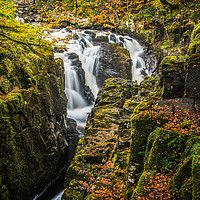 Buy canvas prints of Waterfalls on the River Braan in Autumn by George Robertson