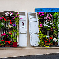 Buy canvas prints of Montmartre Window Blooms by George Robertson