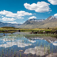 Buy canvas prints of Black Mount reflections by George Robertson