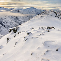 Buy canvas prints of Glencoe mountains in WInter by George Robertson