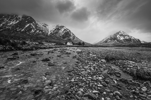 Lagangarbh Cottage  Glencoe in winter Picture Board by George Robertson