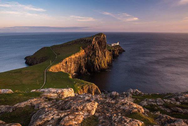 Neist Point Lighthouse on Skye Picture Board by George Robertson