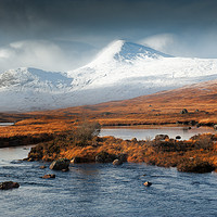 Buy canvas prints of Snows on Rannoch Moor Hills by George Robertson