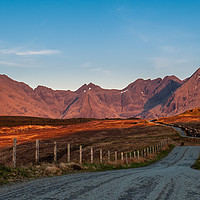 Buy canvas prints of Golden light on The Cuillins by George Robertson