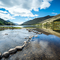 Buy canvas prints of Stepping stones at Loch Doine by George Robertson