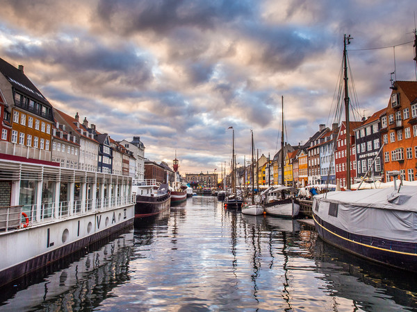 The old harbour area of Nyhavn in Copenhagen Picture Board by George Robertson