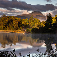 Buy canvas prints of Reflections of Ben Lomond in Loch Ard by George Robertson