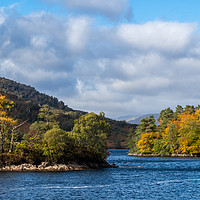 Buy canvas prints of Autumn day at Loch Katrine by George Robertson