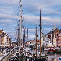 Buy canvas prints of The old harbour area of Nyhan in Copenhagen by George Robertson