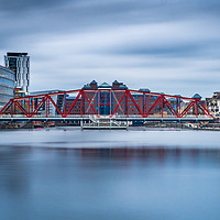 Buy canvas prints of The Detroit Bridge in Salford Quays by George Robertson