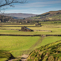 Buy canvas prints of Old Barns in Swaledale by George Robertson