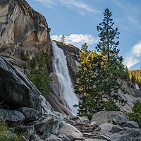 Buy canvas prints of Hiking up to Nevada Falls by George Robertson