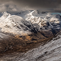 Buy canvas prints of Glencoe, The Three Sisters in Winter by George Robertson