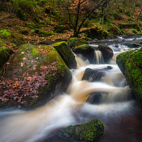 Buy canvas prints of Waterfalls on a small brook by George Robertson