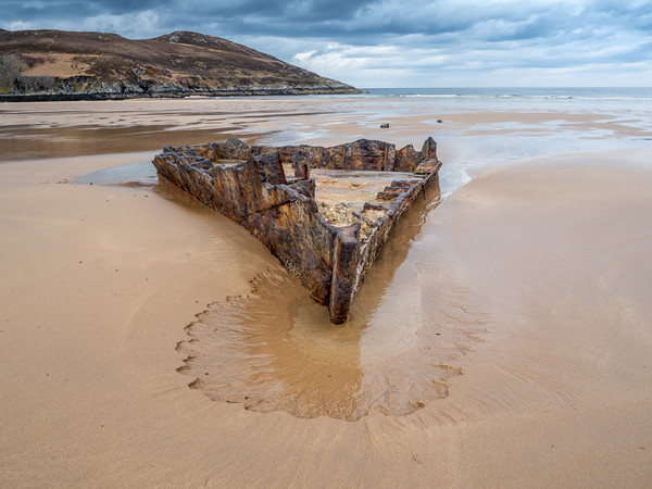 Ship wreck on Bettyhill beach Picture Board by George Robertson