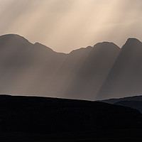 Buy canvas prints of Crepuscular light over Suilven by George Robertson